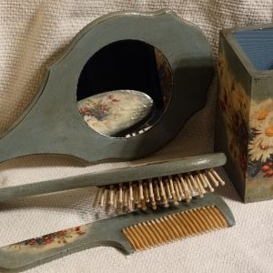 Albastru cu margarete